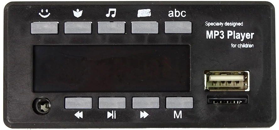 Muzikinis skydelis elektromobiliui, maitinamam A011 24V baterija Lean Cars