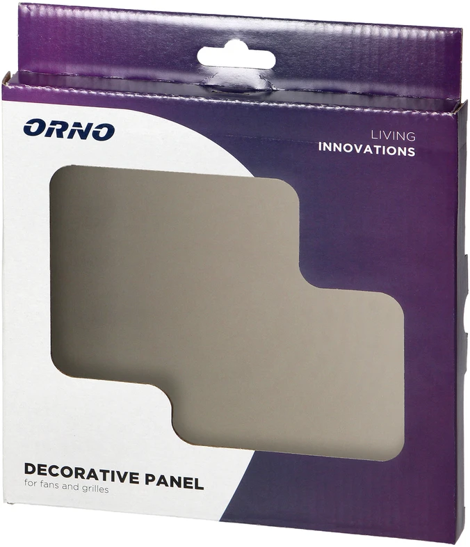 Ventiliatorius Orno Panel Stiklinis ventiliatorių ir grotelių skydelis, perlinio aukso spalvos