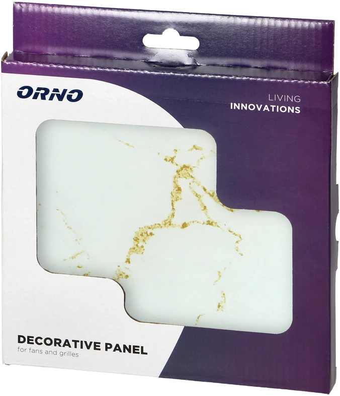 Orno Panel Stiklo plokštė, Universal, balto/auksinio blizgaus granito spalvos