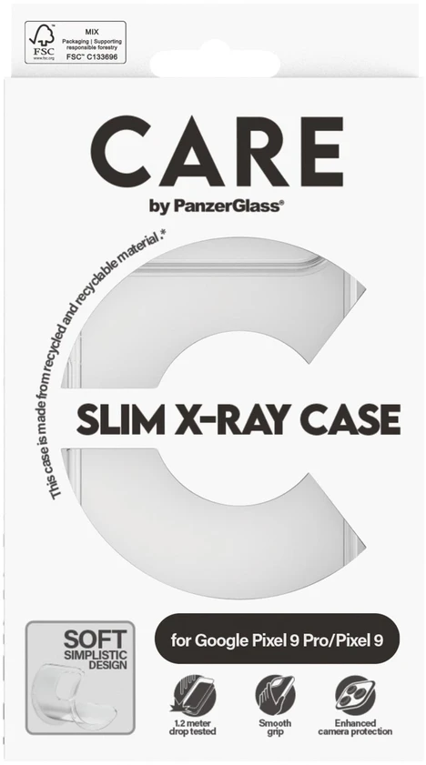 Panzer Glass „CARE By Panzerglass“ – madingas „X-Ray Soft Google Pixel 9/9 Pro“ dėklas