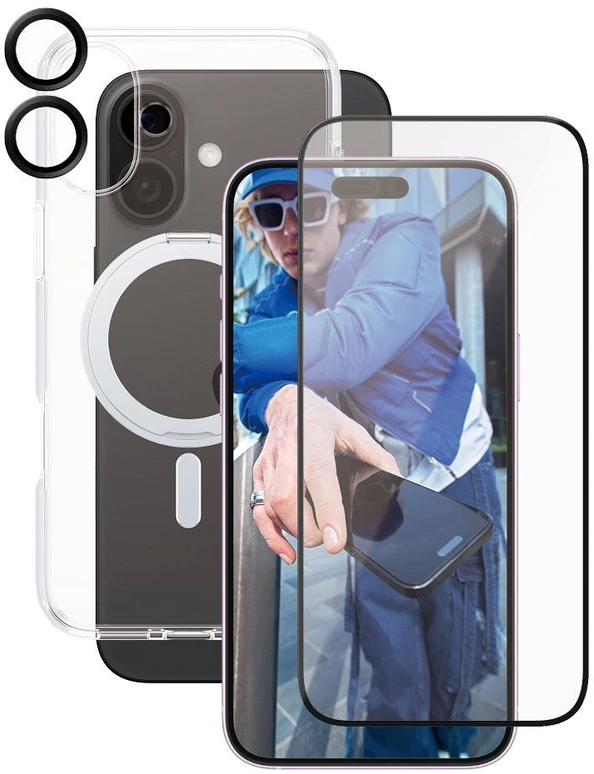 Panzer Glass „CARE by PanzerGlass“ – trijų funkcijų keraminis rinkinys – „iPhone 16 Plus“