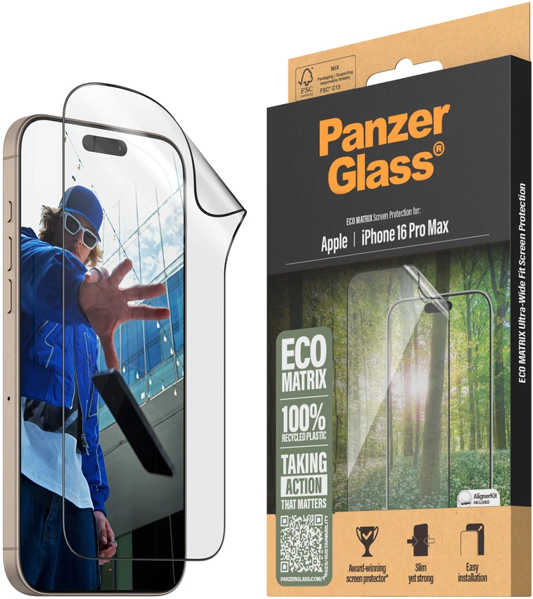 Panzer Glass PanzerGlass MATRIX ekrano apsauga Apple iPhone 16 Pro Max 6.9" Itin platus pritaikymas 2872