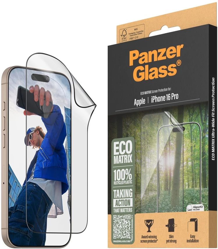 Panzer Glass PanzerGlass MATRIX ekrano apsauga Apple iPhone 16 Pro 6.3" Itin platus pritaikymas 2870