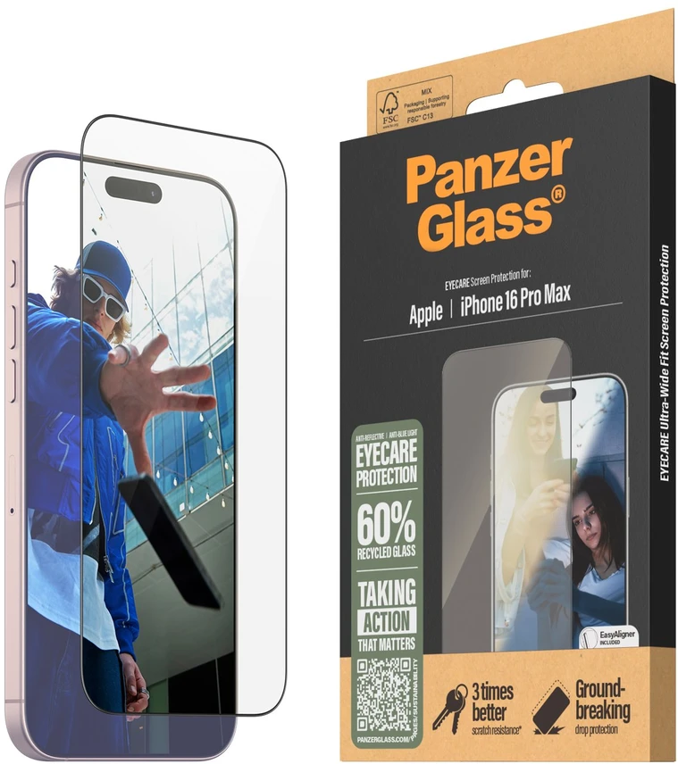 Panzer Glass PanzerGlass EyeCare ekrano apsauga Apple iPhone 16 Pro Max 6.9" Itin platus pritaikymas 2868
