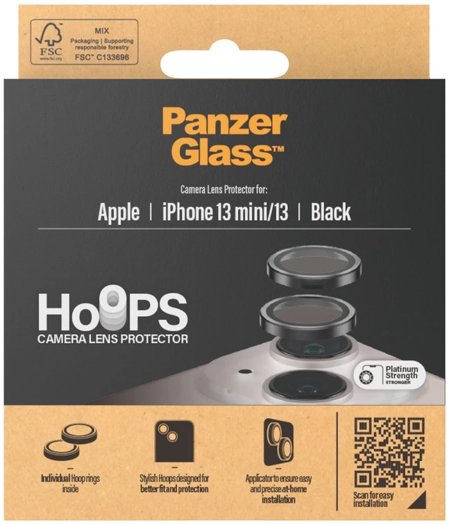 Panzer Glass „PanzerGlass“ – „Hoops“ kameros objektyvo apsauga „iPhone 13 mini“ – 13 – juoda