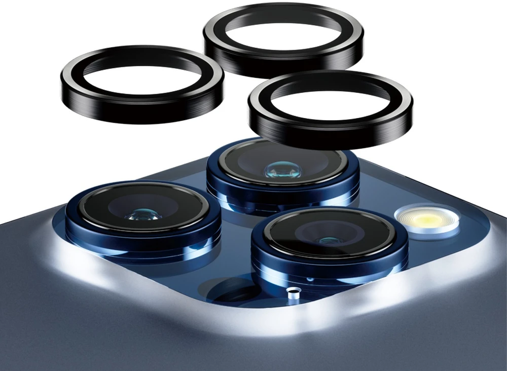 Panzer Glass „PanzerGlass“ – „Hoops“ kameros objektyvo apsauga „iPhone 15 Pro“ – 15 Pro Max – juodo metalo