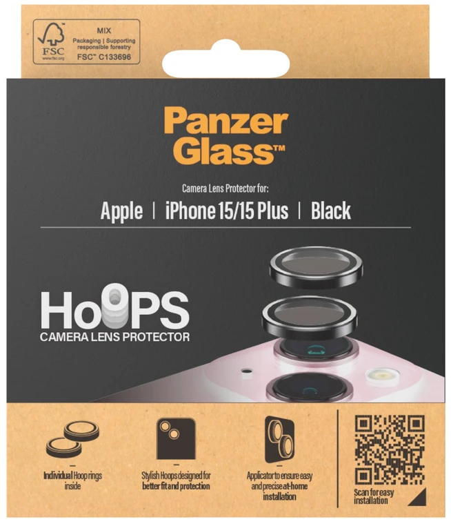 Panzer Glass „PanzerGlass“ – „Hoops“ kameros objektyvo apsauga „iPhone 15“ – „15 Plus“