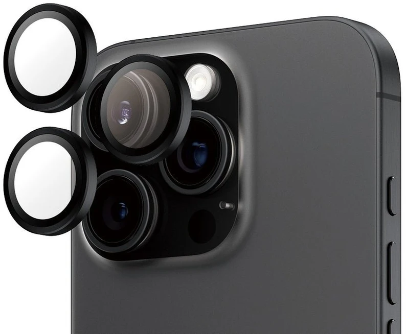 Panzer Glass „PanzerGlass“ – „Hoops“ objektyvo apsauga – „iPhone 16 Pro“ / „iPhone 16 Pro Max“ – juoda
