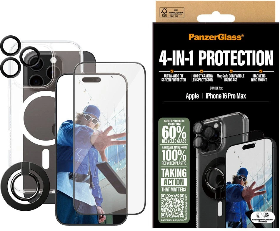Panzer Glass „PanzerGlass“ – „iPhone 16 Pro Max 6.9“ 4 viename apsaugos rinkinys