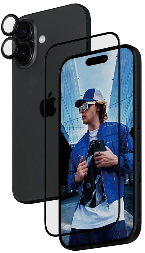 Panzer Glass „PanzerGlass“ – „iPhone 16 2 viename“ ekrano ir kameros apsaugos rinkinys