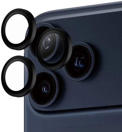 Panzer Glass „PanzerGlass“ – juodas „Hoops“ fotoaparato objektyvo apsauginis dėklas – „iPhone 17 Pro“ / „iPhone 17 Pro Max“ / „iPhone 16 Pro“ / „iPhone 16 Pro Max“