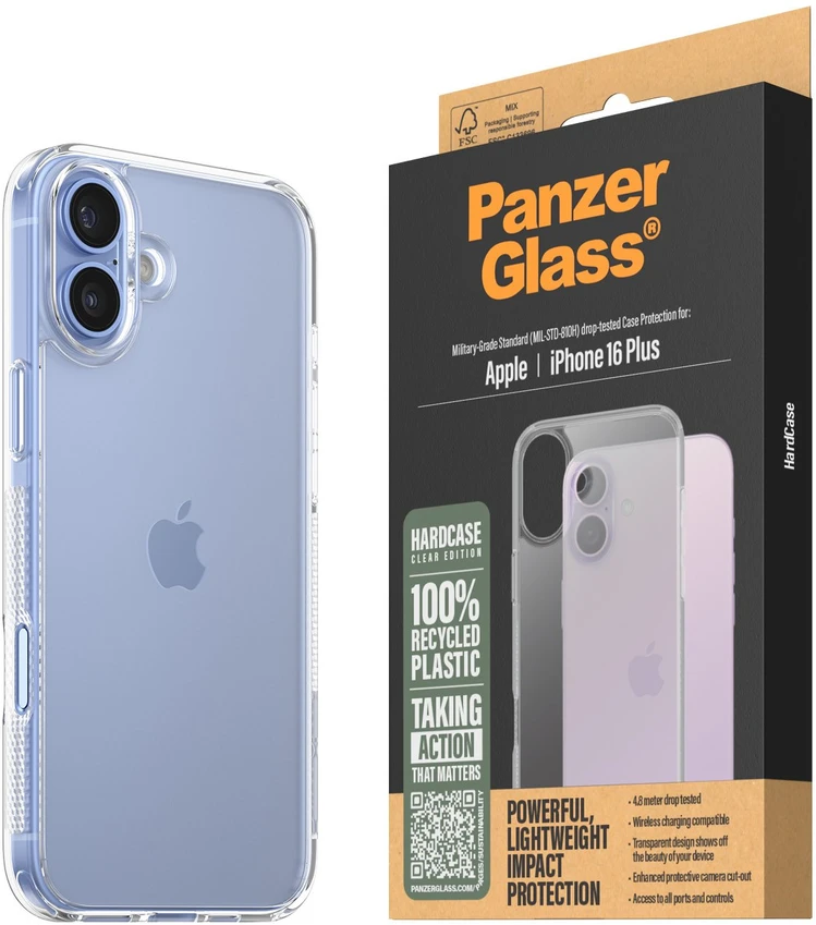 Panzer Glass PanzerGlass HardApple iPhone 16 Plus 6.7" dėklas telefonui skaidrus/Transparent 1289