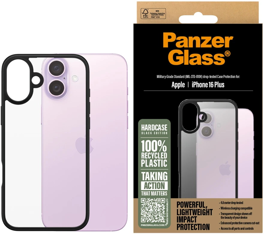 Panzer Glass PanzerGlass HardApple iPhone 16 Plus 6.7" dėklas telefonui juodos spalvos/dėklas telefonui juodos spalvos 1297