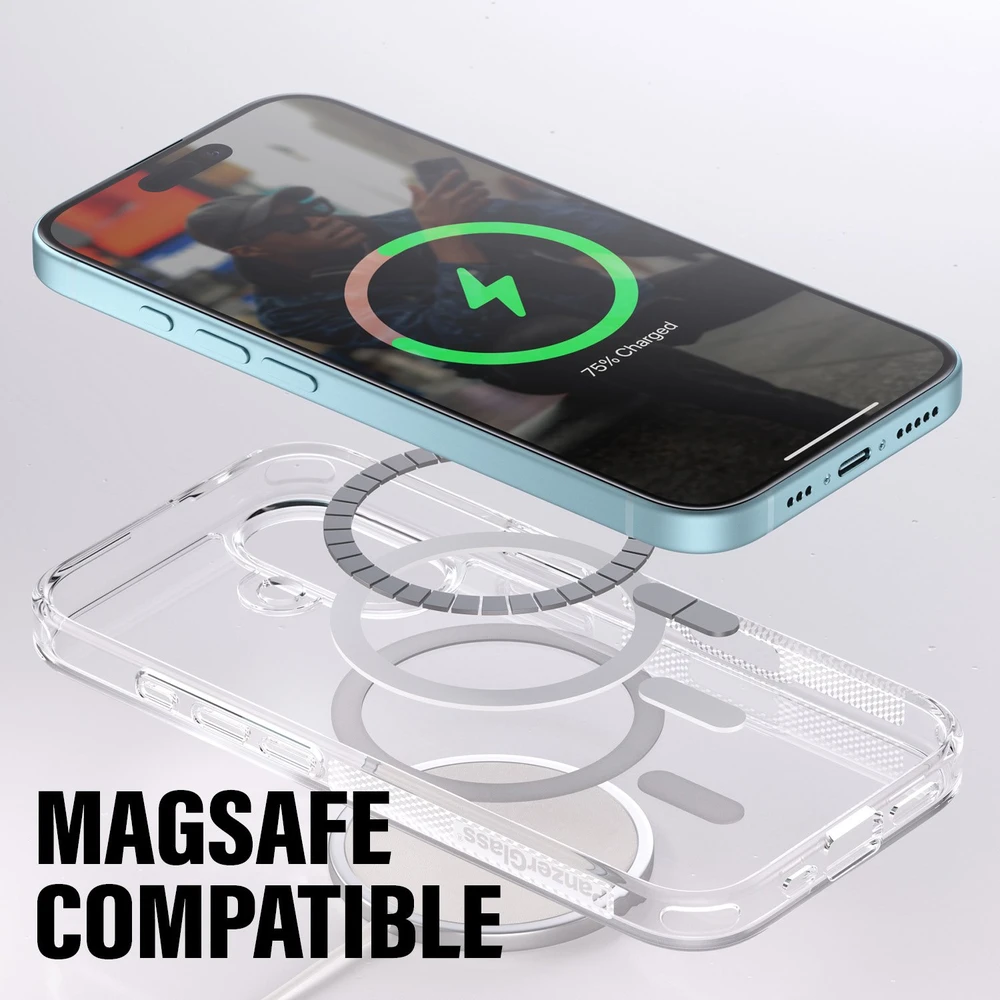 Panzer Glass PanzerGlass HardCase Apple iPhone 16 6.1" dėklas telefonui baltos spalvos MagSafe 1291