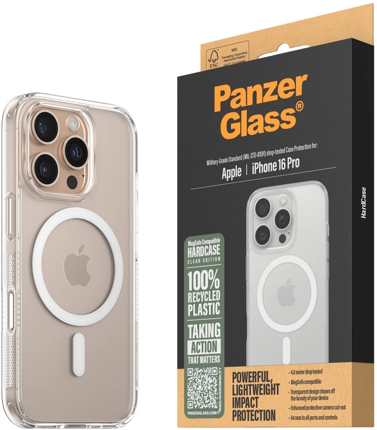 Panzer Glass PanzerGlass HardApple iPhone 16 Pro 6.3" dėklas telefonui baltos spalvos MagSafe 1292