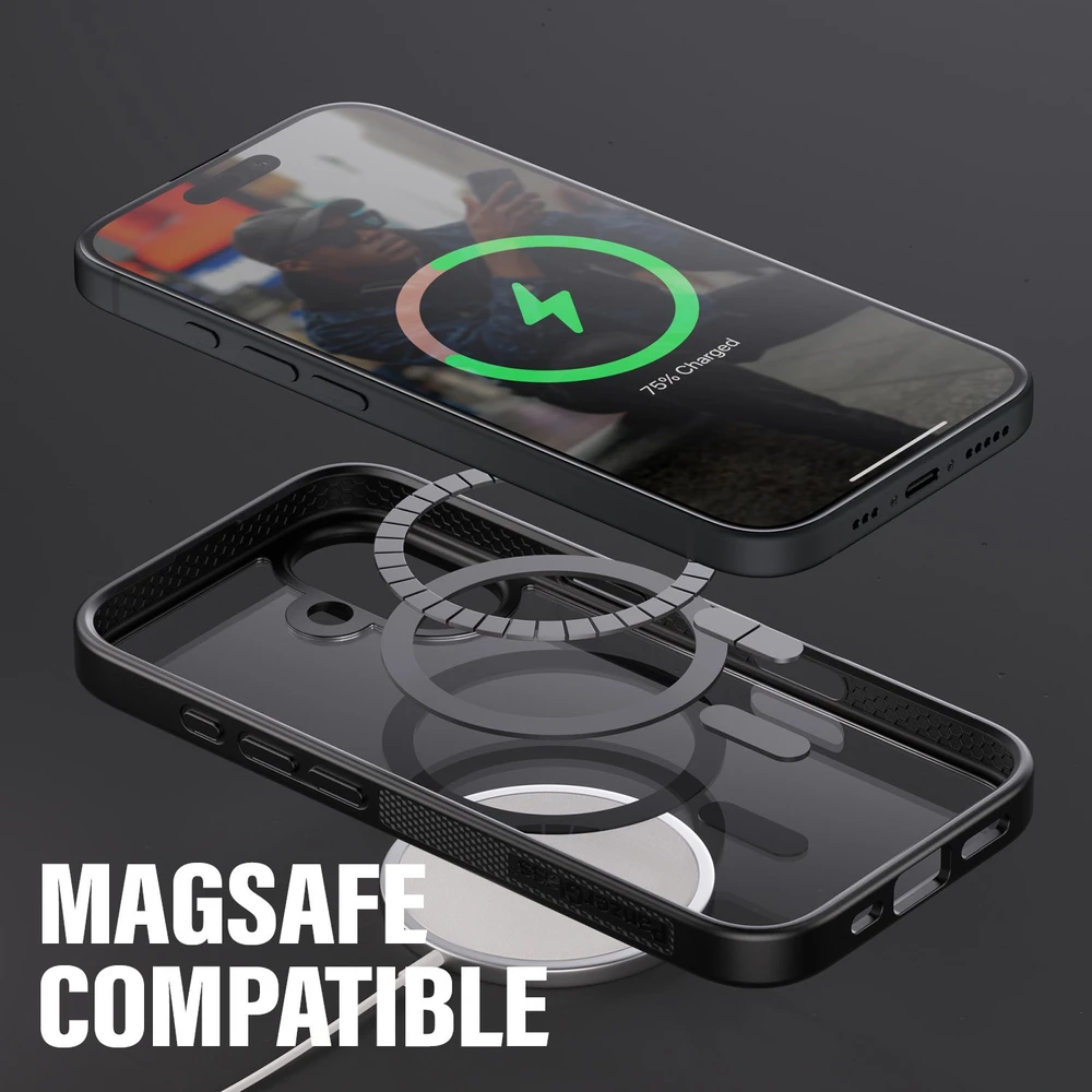 Panzer Glass PanzerGlass HardApple iPhone 16 6.1" dėklas telefonui juodos spalvos/dėklas telefonui juodos spalvos MagSafe 1301