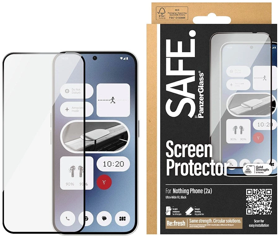 „Panzer Glass“ „SAFE by PanzerGlass“ – ekrano apsauga – „Nothing Phone 2a“, „2a Plus“ – itin platus prigludimas