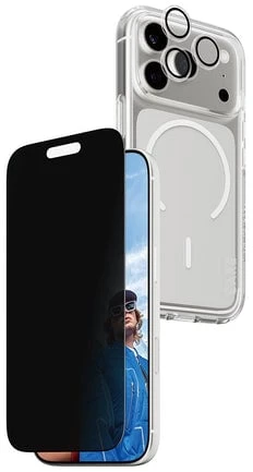 „PanzerGlass“ – „CARE 3 viename“ flagmaninis privatumo paketas – „iPhone 17 Pro“