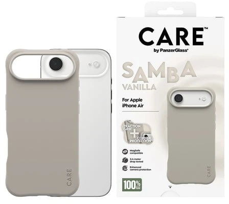 „Panzer Glass CARE by PanzerGlass“ madingas „Samba MagSafe“ dėklas, skirtas „iPhone Air“ – pilkas