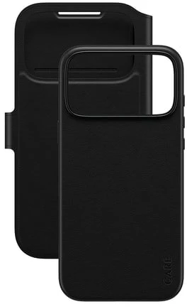 Panzer Glass „CARE by PanzerGlass Feature Tango 2in1“ piniginės dėklas su „MagSafe“ jungtimi, skirtas „iPhone 17 Pro Max“ – juodas
