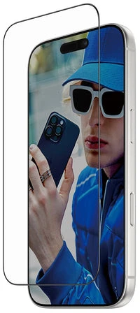 „PanzerGlass“ – ekrano apsauga su juodu rėmeliu – „iPhone 17 Pro“ – UWF su „Fastfit“ dėkle
