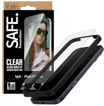 Panzer Glass „PanzerGlass“ – SAFE. Ekrano apsauga – „iPhone 17 Pro Max“ – UWF su „EasyAligner“