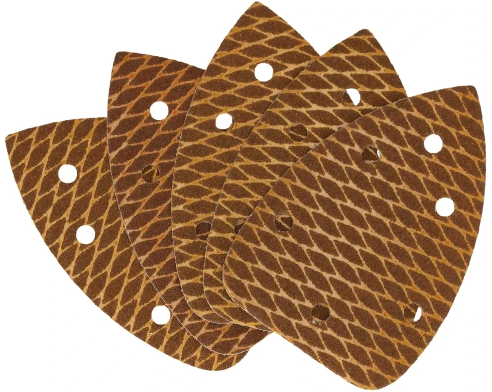 Dedra Papier Delta antikorozinis švitrinis popierius #120, 140x140x80mm, su lipnia juosta, 5 vnt. rinkinys