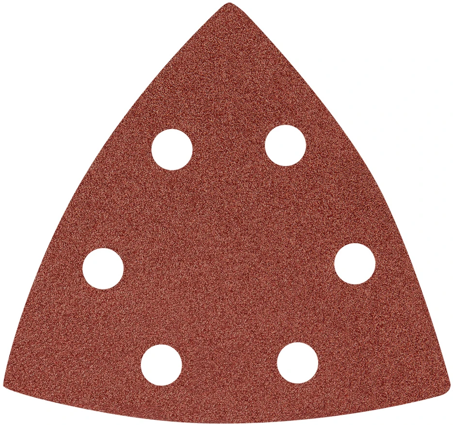 Neo Papier Delta Velcro švitrinis popierius 93 x 93 mm P120, 5 vnt., su 6 skylėmis
