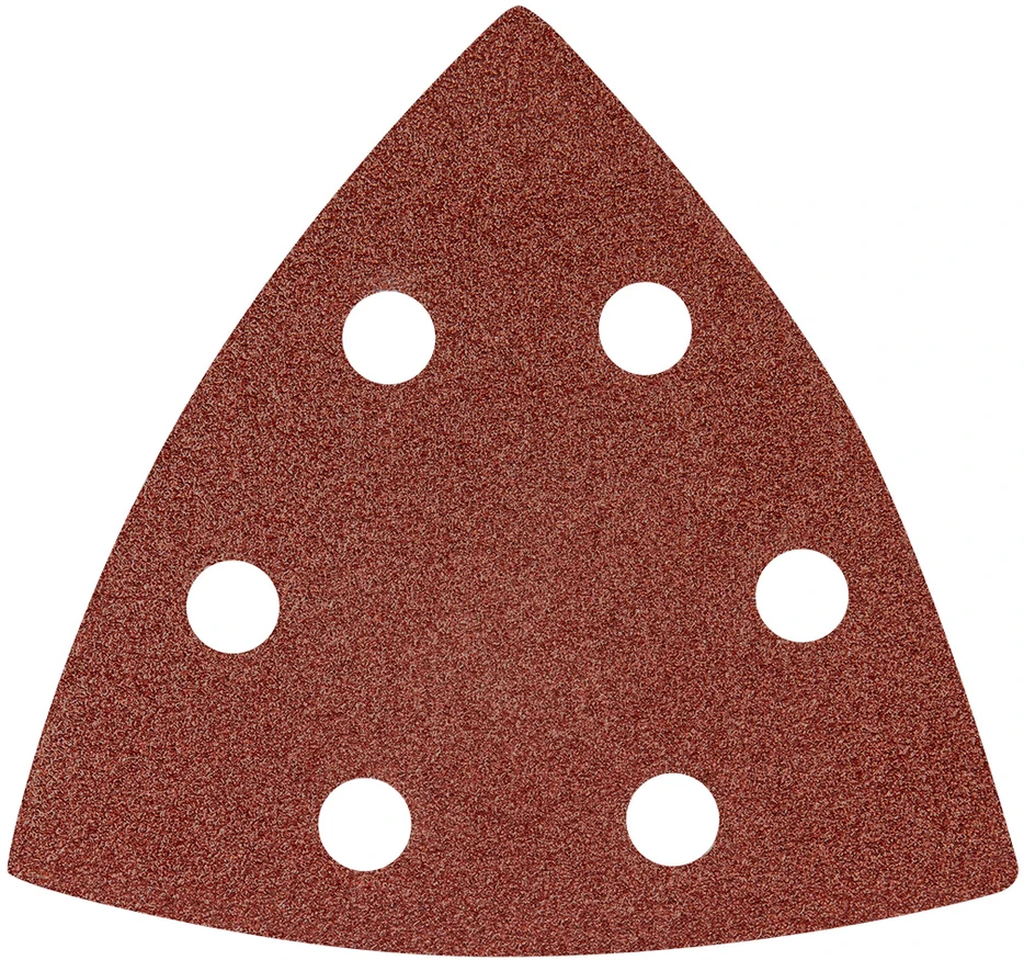 Papier Delta Velcro švitrinis popierius 93 x 93 mm P80, 5 vnt., su 6 skylėmis