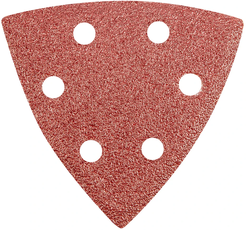 Graphite Papier Delta Velcro švitrinis popierius 93 x 93 mm K 60, 5 vnt., su skylutėmis