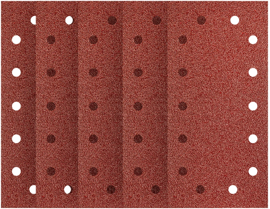 Papier Švitrinis popierius su lipdukais, 115 x 230 mm, P40, 5 vnt., su 14 skylių