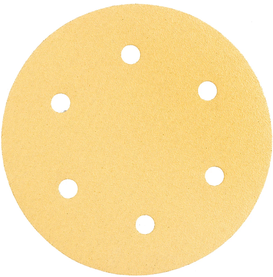 Papier Švitrinis popierius su lipdukais, 225 mm, K80, 5 vnt., su 6 skylėmis, šlifuokliams 59G264, 59G265