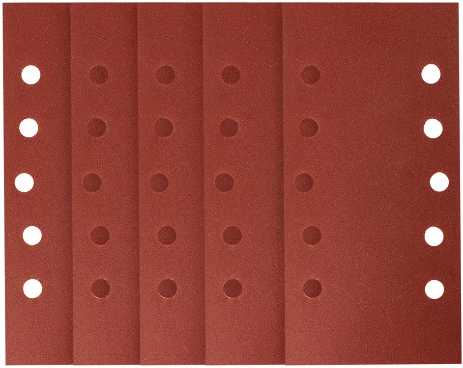 Papier Švitrinis popierius su lipdukais, 115 x 230 mm, P240, 5 vnt., su 10 skylių