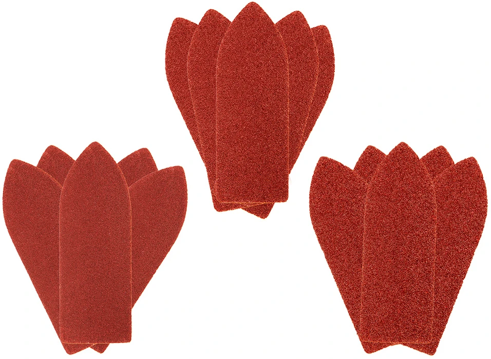 Papier Velcro delta švitrinis popierius 32 x 92 mm, K60, K100, K180, 15 vnt. rinkinys