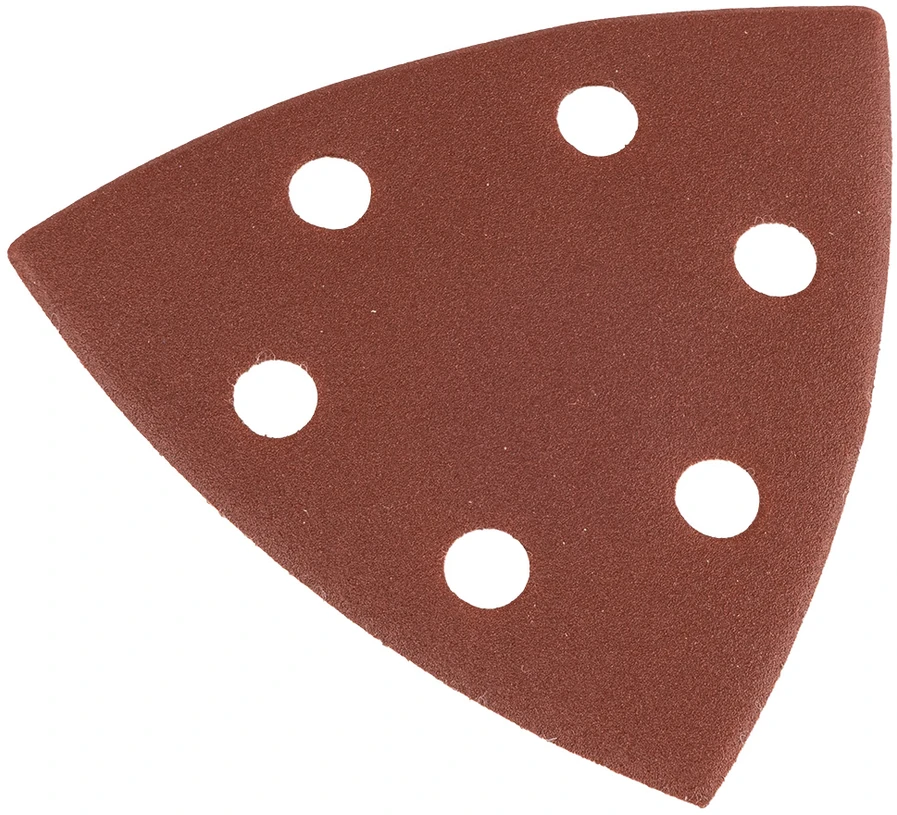 Graphite Papiery Delta Velcro švitrinis popierius 93 x 93 mm, P180, 5 vnt., su 6 skylėmis