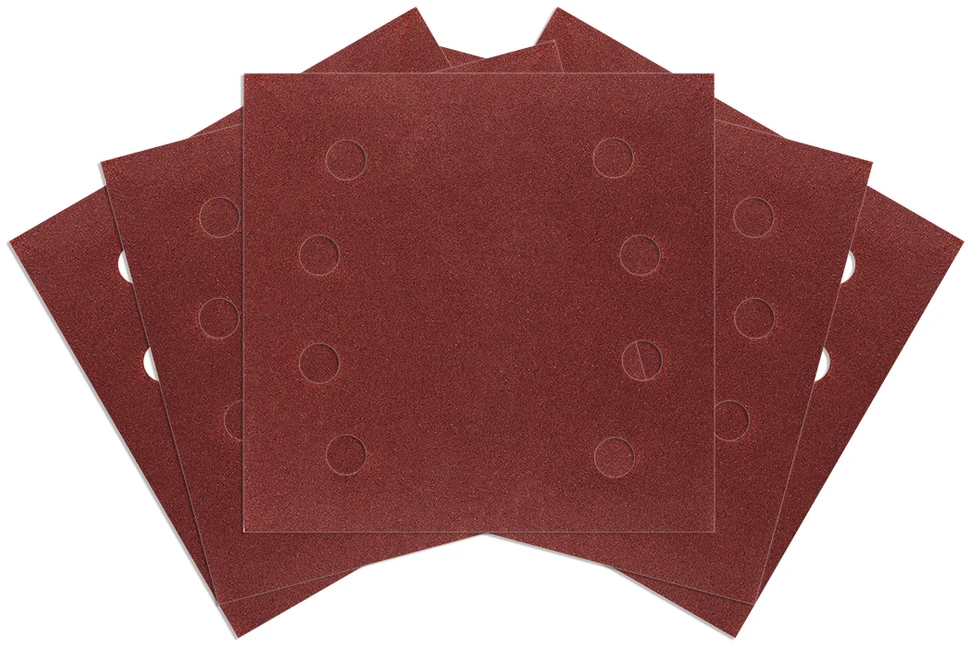 Papiery Švitrinis popierius su lipdukais, xa0 kvadratinis, 113 x 113 mm, P120, 5 vnt., su 8 skylėmis, skirtas 04-623