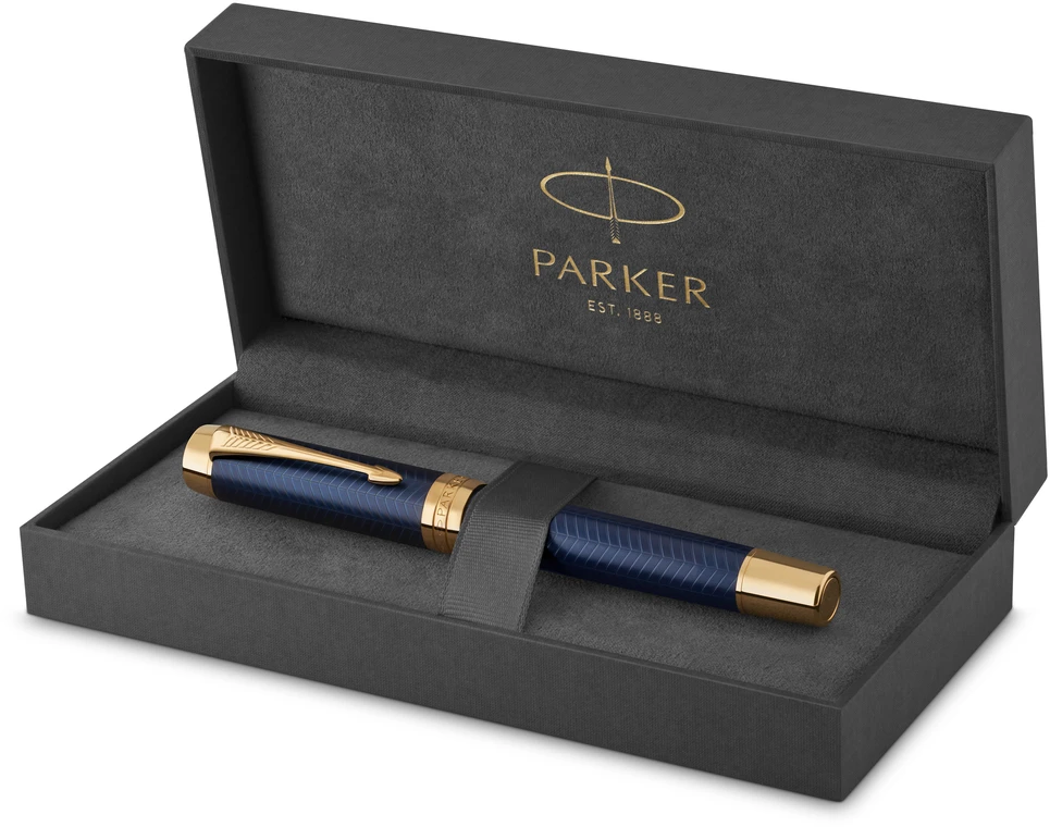 Parker Duofold Centennial plunksnakotis, mėlynas, Chevron, vidutinio dydžio