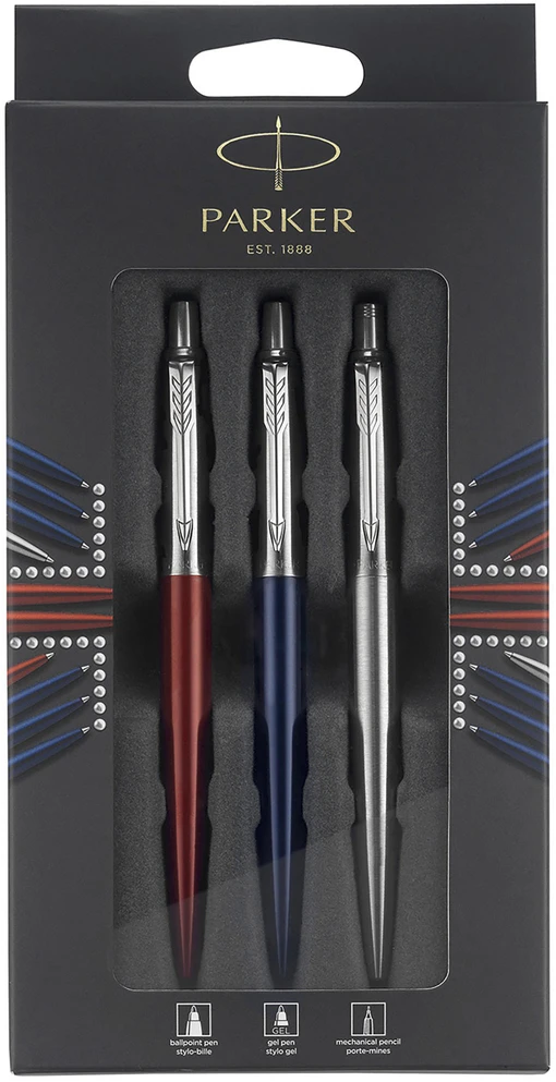 Tušinukų rinkinys Parker Jotter Kensington Raudona, Mėlyna and Stainless Steel Ct - 2032740