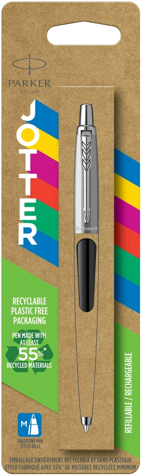 Automatinis tušinukas Parker Jotter Originals Juodas CT Medium Mėlyna, blisteryje