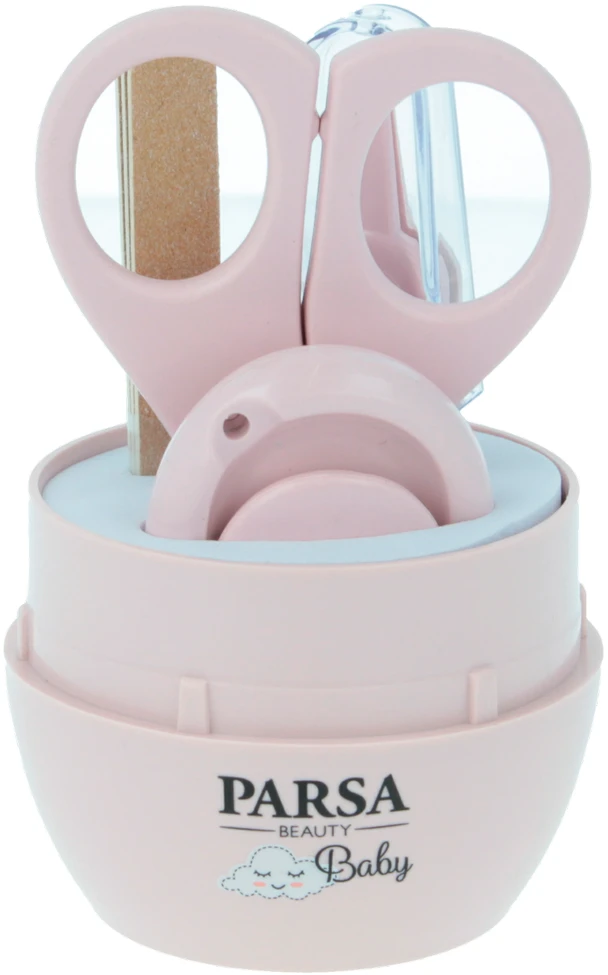 Parsa - 6 dalių nagų priežiūros rinkinys naujagimiams - Rožinis - Kompaktiškas