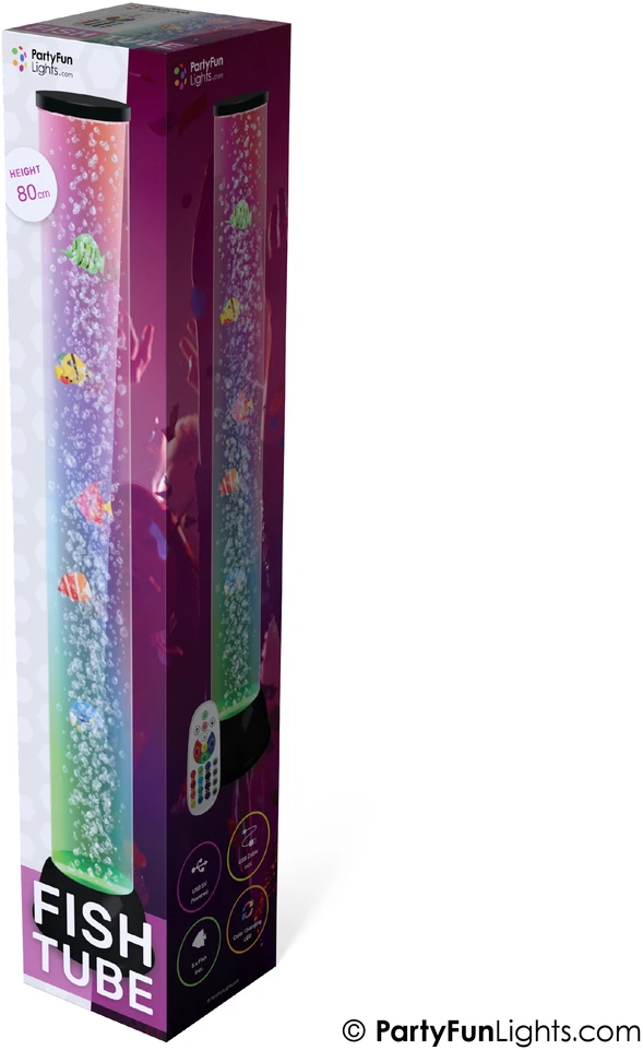Party Fun Lights „Partyfunlight“ – XXL žuvies formos vamzdinė lempa, aukštis: 80 cm (605405)