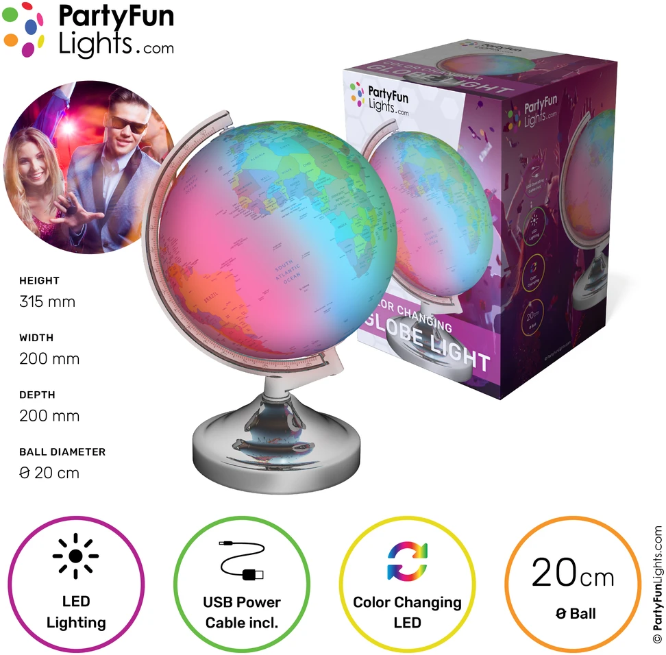 Partyfunlights „Partyfunlight“ – rutulinė lempa (605408)