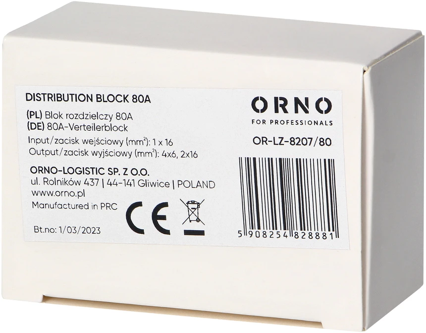 DISTRIBUTION BLOCK OR-LZ-8207/80 ORNO