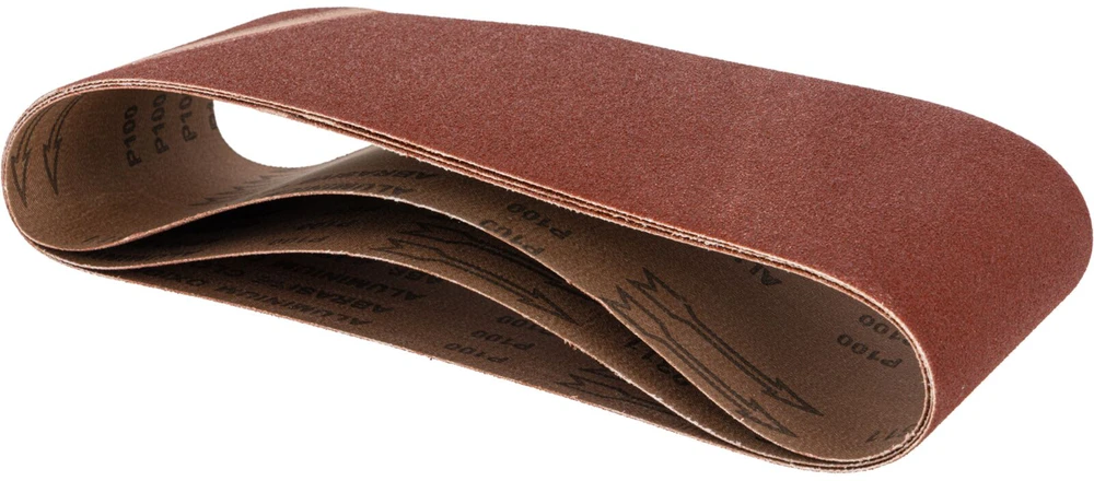 Pasy Begalinės abrazyvinės juostos, 100x610 mm, 3 vnt., 100 grūdėtumo, prolinas