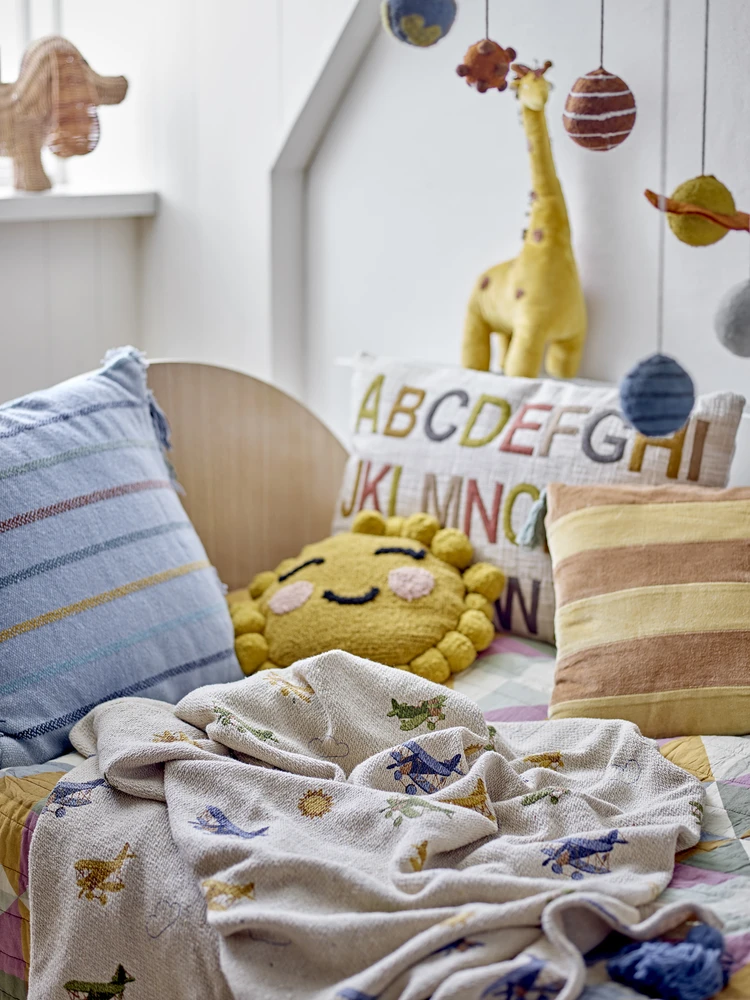 Patalynės komplektas „Bloomingville MINI“ – lėktuvo metimo kamuoliukas – gamta