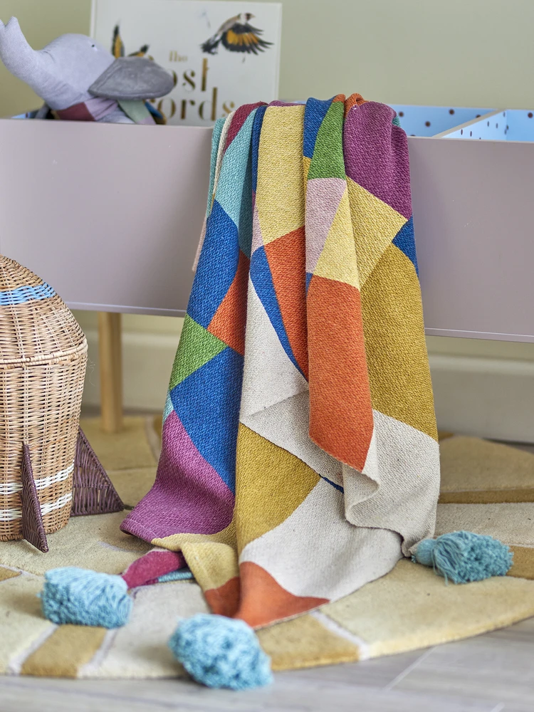 Patalynės komplektas „Bloomingville MINI“ – „Colorine“ užtiesalas – mėlynas
