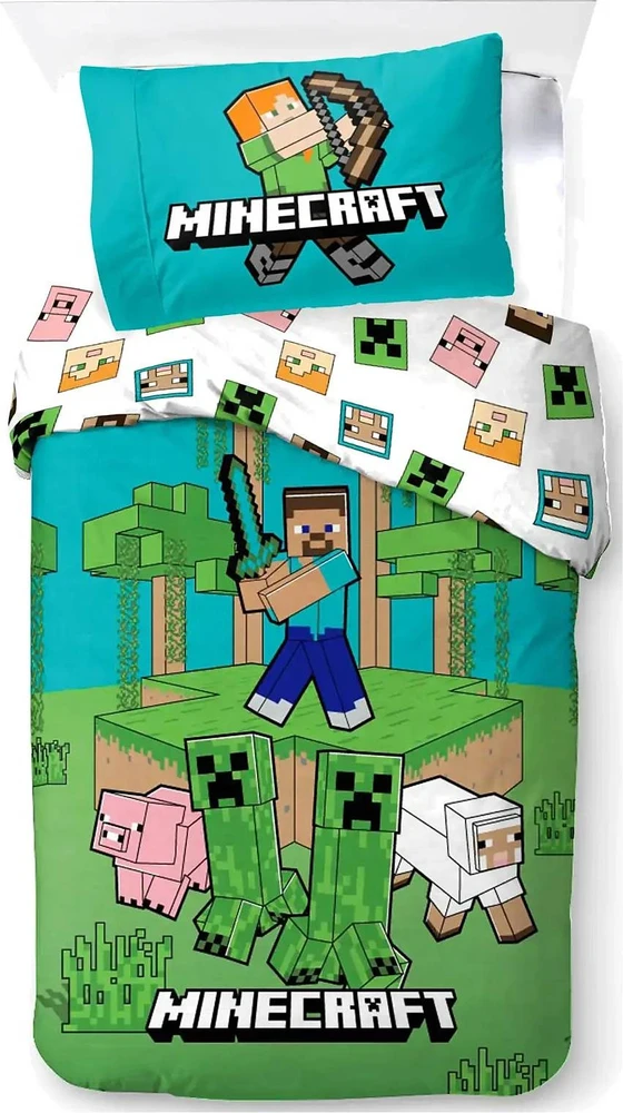 Brandmacminecraft Patalynė - Suaugusiųjų dydis 140 x 200 cm - Minecraft Jungle Explore (1029465)