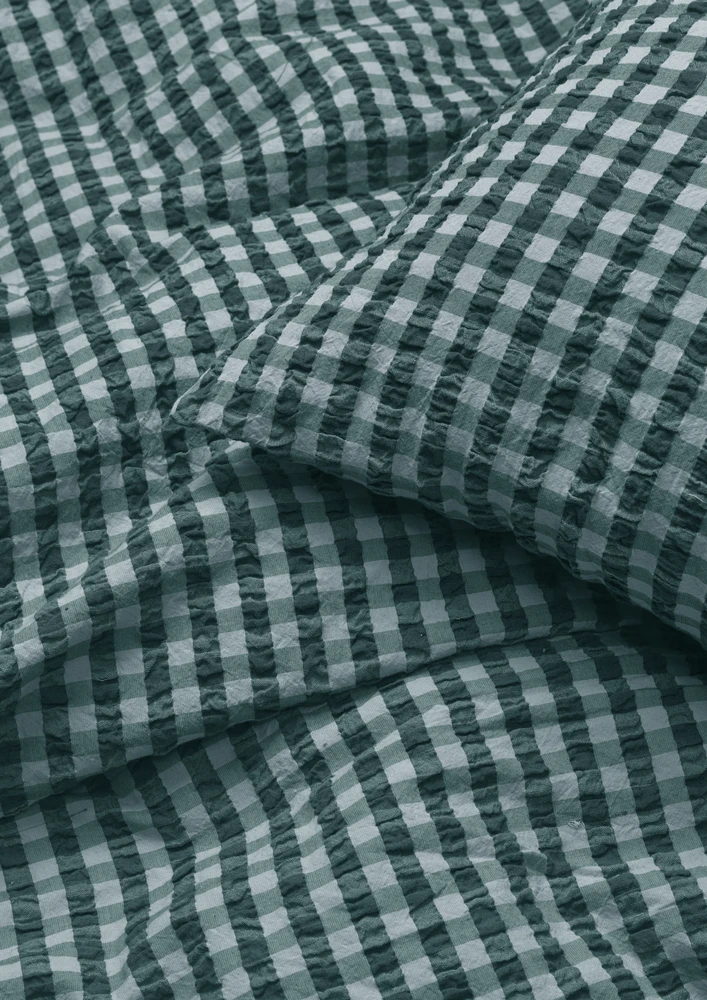 Patalynės komplektas Juna – BækBølge patalynė – žalia/šviesiai mėlyna – 140x220 cm