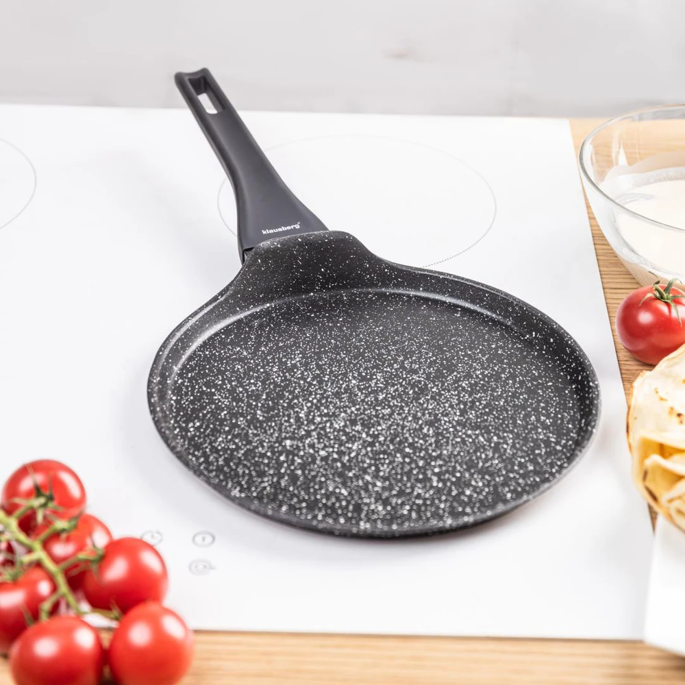 Keptuvė Blynų kepimo forma 24 cm, marmurinė nelimpanti danga, aliuminis, indukcinė, Klausberg, kb-7957