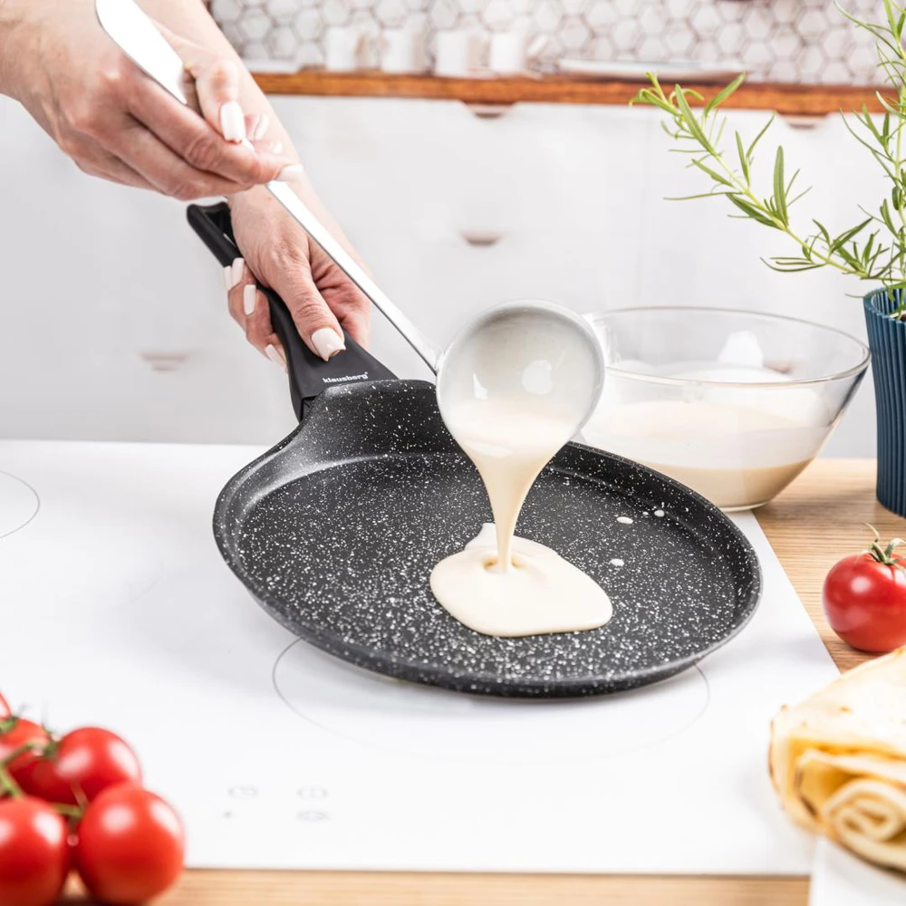 Keptuvė Blynų kepimo forma 24 cm, marmurinė nelimpanti danga, aliuminis, indukcinė, Klausberg, kb-7957